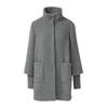 Wintermantel S.OLIVER BLACK LABEL, Damen, Gr. 36, grau, Web, Obermaterial: 63% Polyamid, 37% Polyester. Futter: 100% Polyester, unifarben, casual, lässig geschnitten Po-bedeckend, Rundhals, Langarm Bündchen, Mäntel, mit Stehkragen