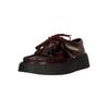 Schnürschuh CLARKS "Torview", Damen, Gr. 42, lila (purpurviolett), Leder, elegant, Schuhe, aus echtem Leder