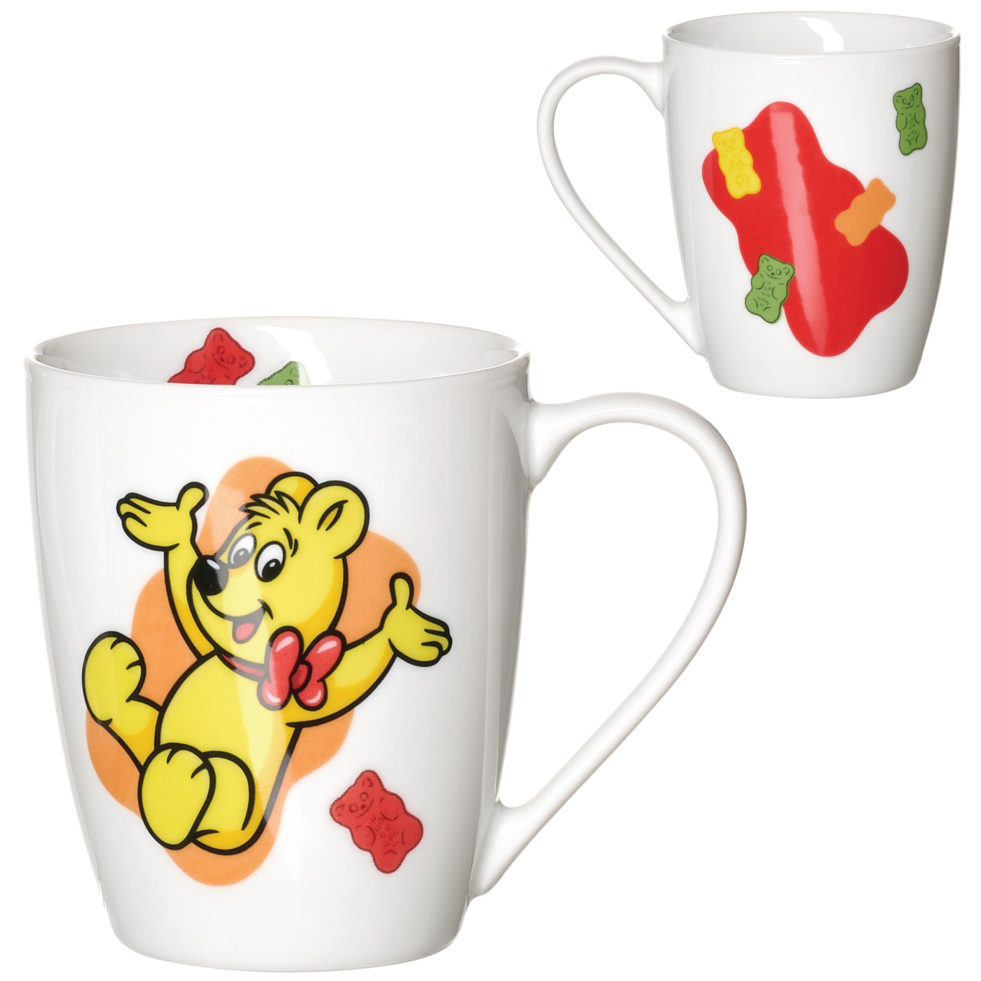 Becher RITZENHOFF & BREKER "HARIBO Happy Bear, 360 ml", bunt, B:13cm H:10cm Ø:9cm, Porzellan, Trinkgefäße, spülmaschinenfest