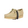 Schnürschuh CLARKS "Wallabee Maple Suede", Damen, Gr. 41,5, beige (sand), Leder, casual, Schuhe, mit unverwechslebarer Kreppsohle
