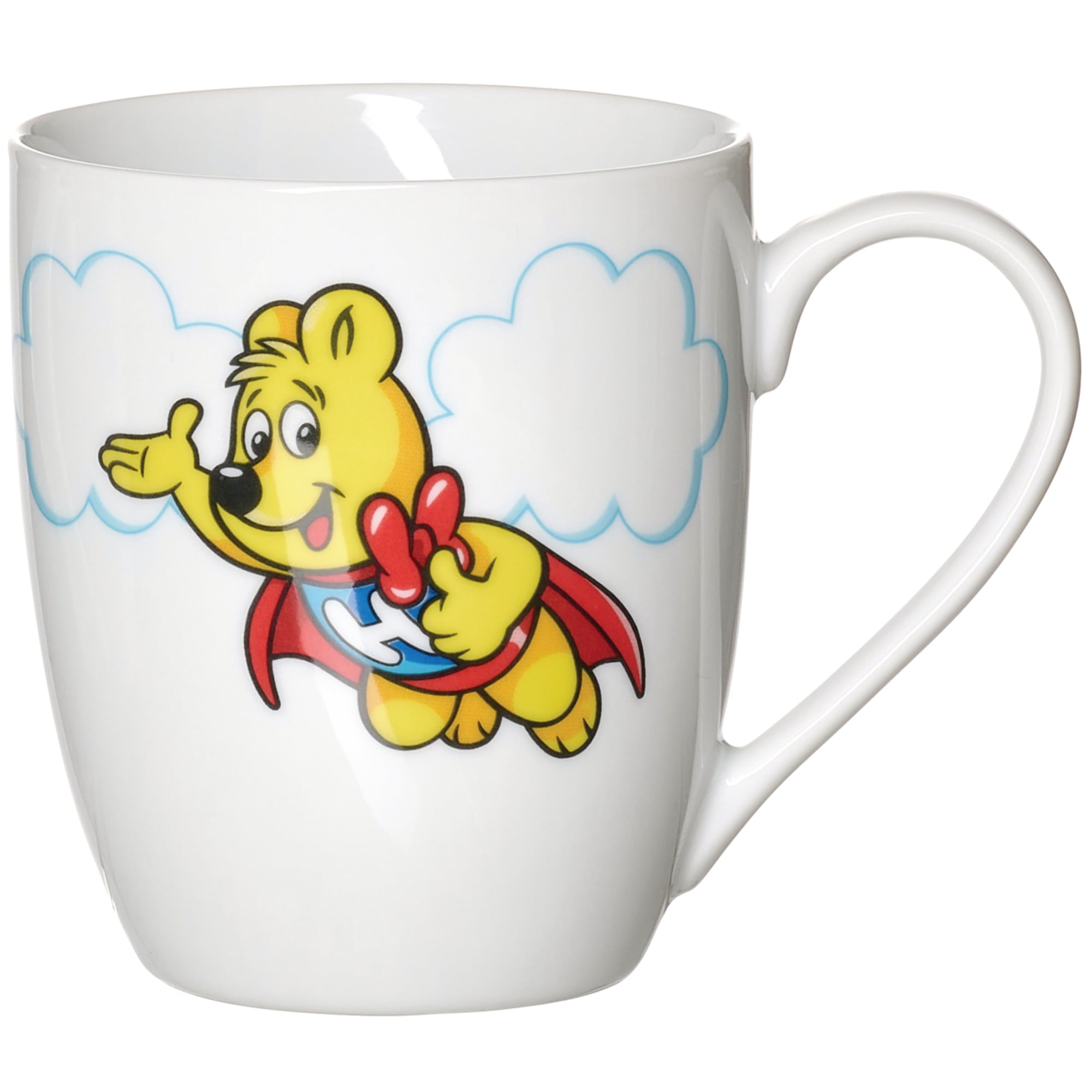 Becher RITZENHOFF & BREKER "HARIBO Clouds, Superhero, 500 ml", bunt, B:14cm H:10,5cm Ø:10cm, Porzellan, Trinkgefäße, spülmaschinenfest Image