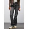 Bootcut-Jeans STREET ONE, Damen, Gr. 29, Länge 30, schwarz (schwarz washed), Denim/Jeans, Obermaterial: 72% Baumwolle, 27% Polyester (REPREVE), 1% Elasthan, unifarben, casual, slim fit lang, Jeans, mit großen Front-Taschen
