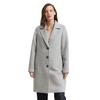 Wollmantel TOM TAILOR, Damen, Gr. XXXL, grau (medium silber grau melange), Strick, Obermaterial: 75% Polyester, 21% Wolle, 2% Polyacryl, 2% Polyamid. Futter: 100% Polyester, meliert, casual, regular fit kniefrei, Langarm gerader Abschluss, Mäntel,...