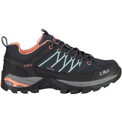 Wanderschuh CMP "RIGEL LOW WMN TREKKING SHOES WP", Gr. 42, b.blau, giada, peach, Leder, sportlich, Schuhe, wasserdicht