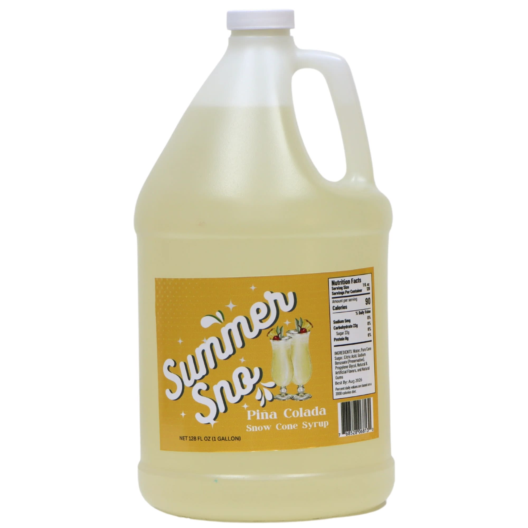 Paragon 6813 1 gal Summer Sno Pina Colada Snow Cone Syrup