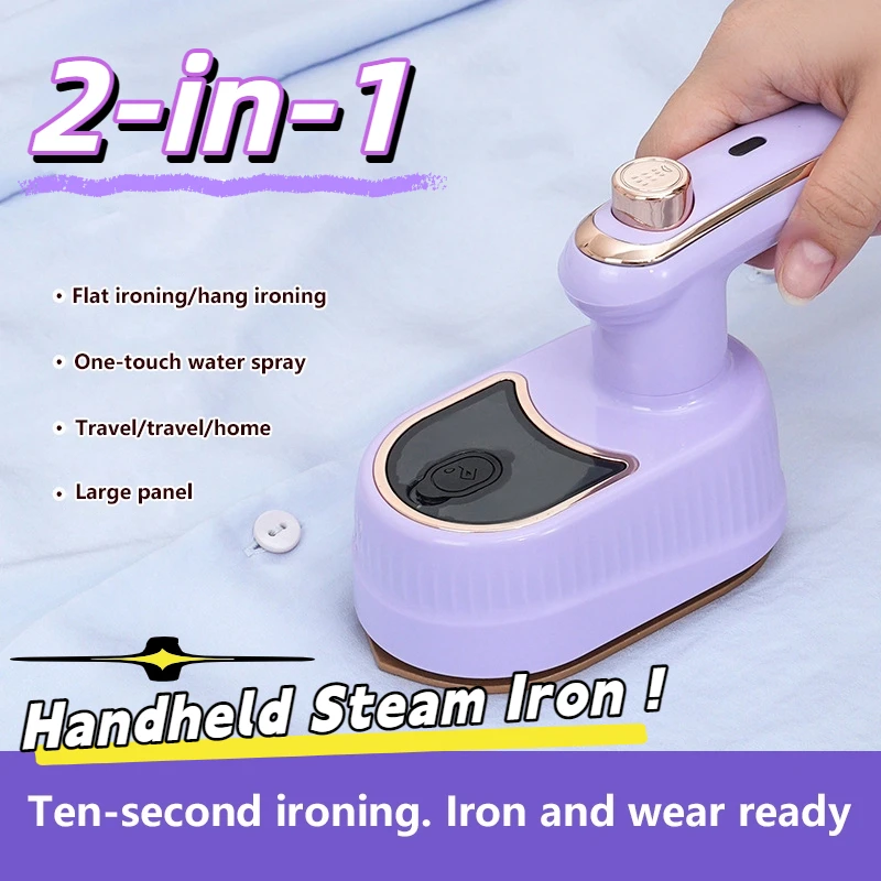 Fer à vapeur portatif 2 en 1, fer à vapeur domestique sec et humide, Machine à repasser Portable à double usage, repassage des vêtements