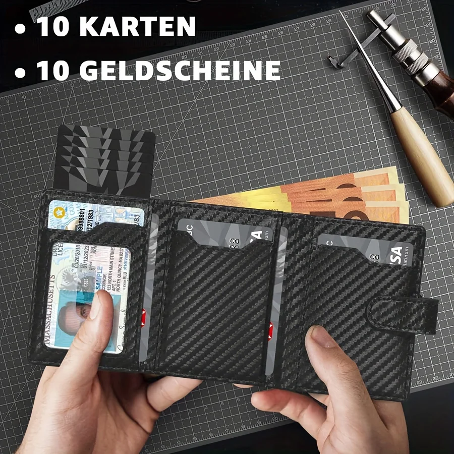 Portefeuille pour hommes avec porte-monnaie Protection RFID portefeuille mince portefeuille pour cartes petites cartes de crédit portefeuille pour cartes de crédit