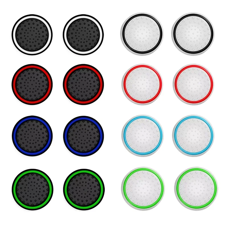 Capuchons de poignées de Joystick lumineux en Silicone, 8 pièces, pour PS5, PS4, Xbox 360, série unique X S, Joystick analogique, capuchons de poignée lumineux
