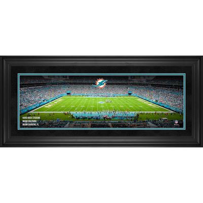 Miami Dolphins – gerahmtes Panoramafoto vom Hard Rock Stadium, 25,4 x 76,2 cm Image