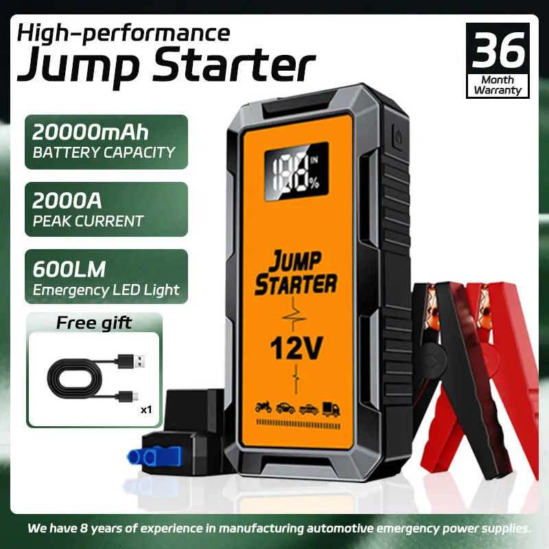 Auto Jump Starter 1400A Portable Power Bank Car Jump Starter Battery Starter For Car Emergency Booster Starting Device