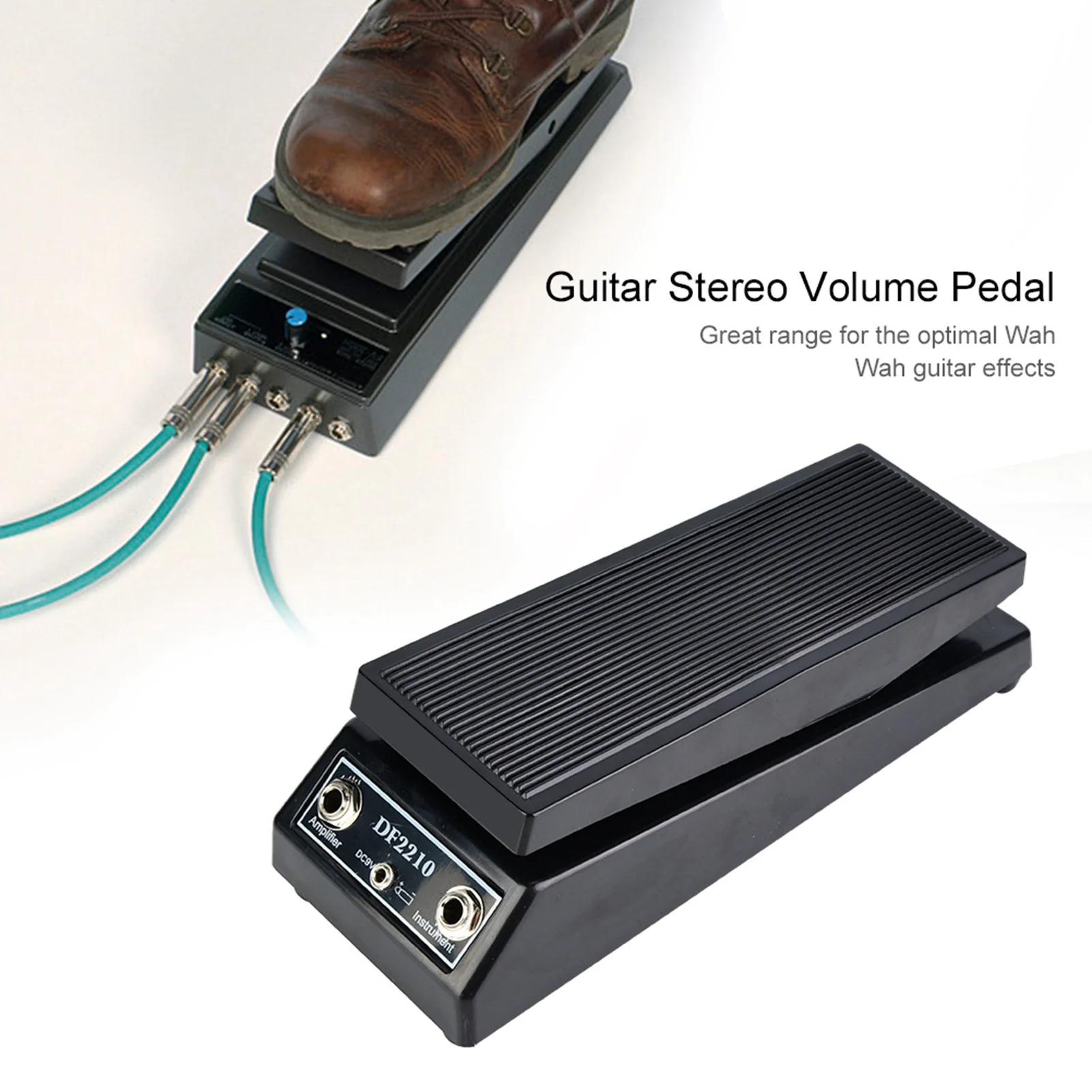 Gitarrenpedal, professionelles Gitarren-Lautstärketal, Lautstärke/klassischer Wah-Sound, Mono/Dual-Channel, 3,5 mm Eingang/Ausgang, Gitarren-Lautstärketal