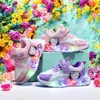 Kinder Freizeitschuhe Led Licht Cartoon Mesh Frühling Mode Schuhe mit flachem Boden Atmungsaktiv Rosa Lila Herbst Frühling Schuhe Größe 21-30