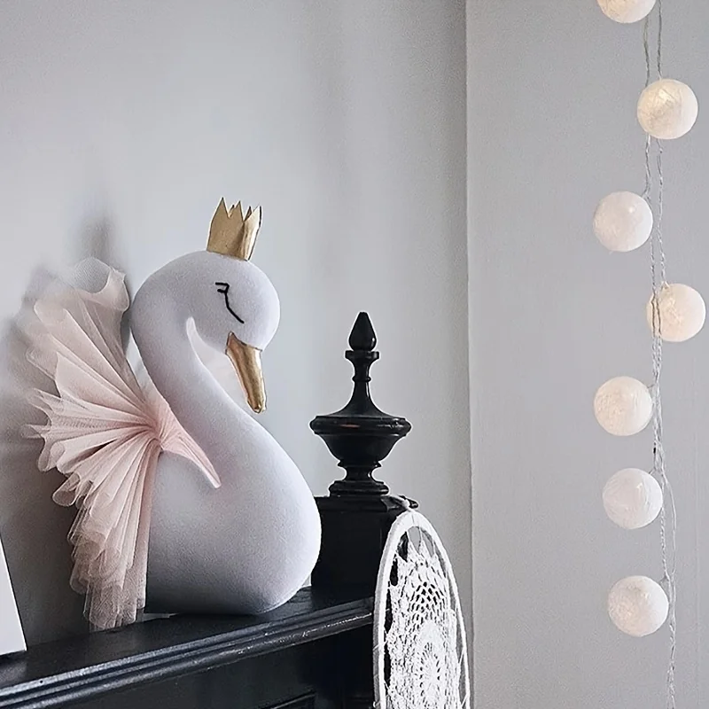Krone Schwan Wanddekoration Wanddekoration Puppe Tierkopf Kinderzimmer Dekoration Prinzessin Raumdekoration Fotografisch