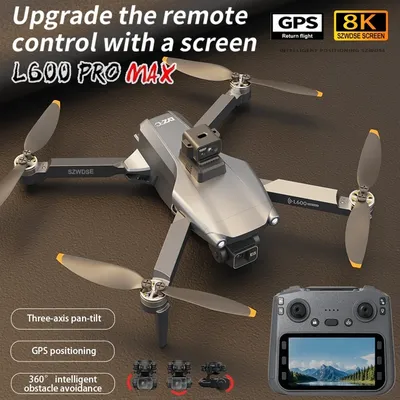 L600 PRO MAX Drohne 8K Professionelle HD-Kamera mit Bildschirm GPS 5G WIFI Hindernisvermeidung Bürstenloser faltbarer Quadcopter RC-Drohnen