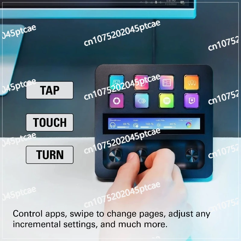 Produktionskonsole Elgato USB-C Stream Deck +, Audiomixer, Studio-Controller für Content Creators, funktioniert mit Mac und PC Image