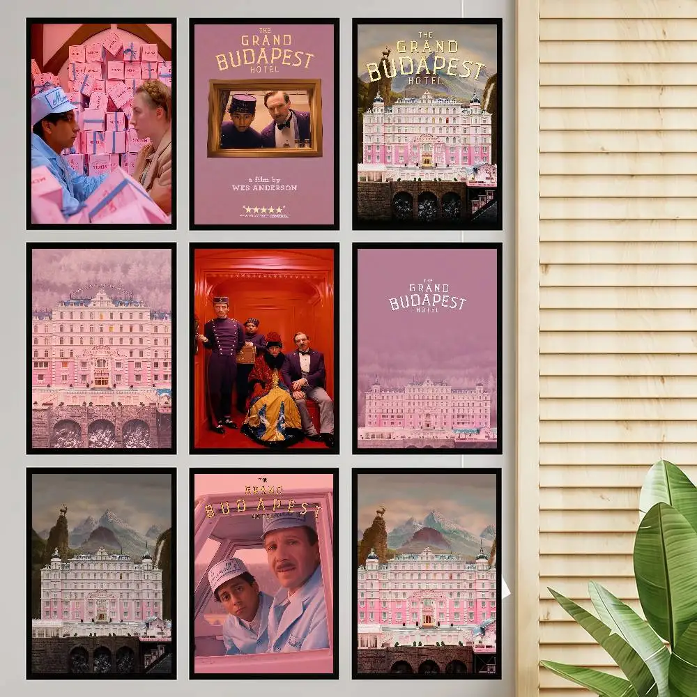 Film The Grand Budapest Hotel Selbstklebende Kunstposter Whitepaper Aufkleber DIY Zimmer Bar Café Wanddekoration Image