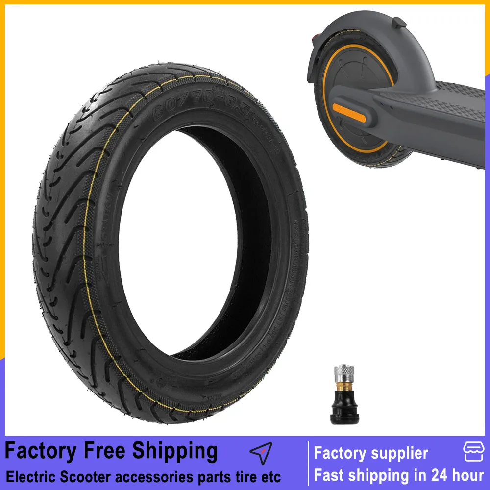 60/70-6,5 Tubeless 10 Zoll Reifen Vakuumreifen Vorder- und Hinterreifen mit Düse für Ninebot Max G30 G30D G30LP Elektroroller Image