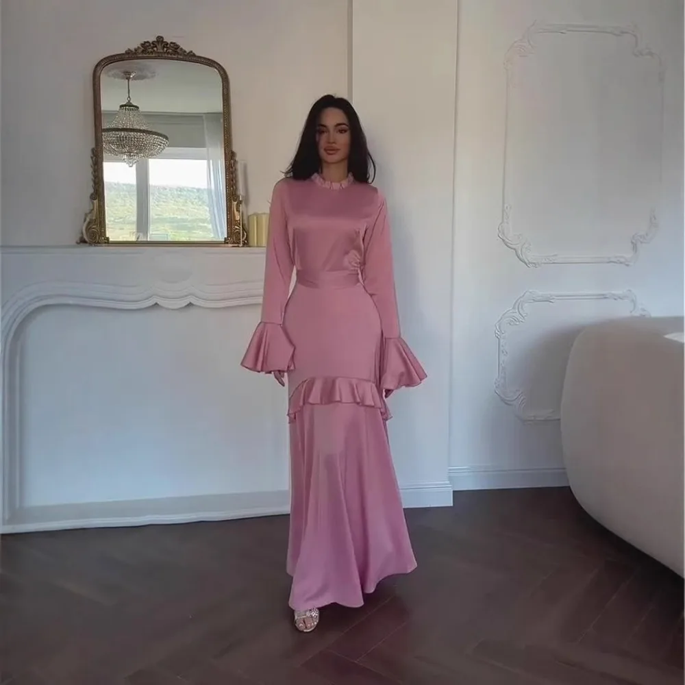 Frauen Party Kleider Abaya Rüschen Ramadan Eid Muslimischen Marokko Kaftan Dubai Islam Arabischen Lange Kleid Jalabiya Vestidos Abayas 2023 Image