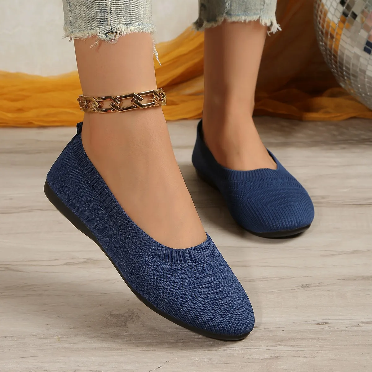Flache Damenschuhe mit spitzer Zehenpartie, flache Schuhe für Damen, einfarbig, Slip-on-Design, lässig, atmungsaktiv, Damen-Loafer, bequeme Schuhe, Größe 36–43