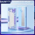 Rainy75 Tastiera meccanica wireless Lega di alluminio Tri-Mode Rgb Tasto completo Hot Swap Tastiera da gioco con struttura di guarnizione a bassa latenza