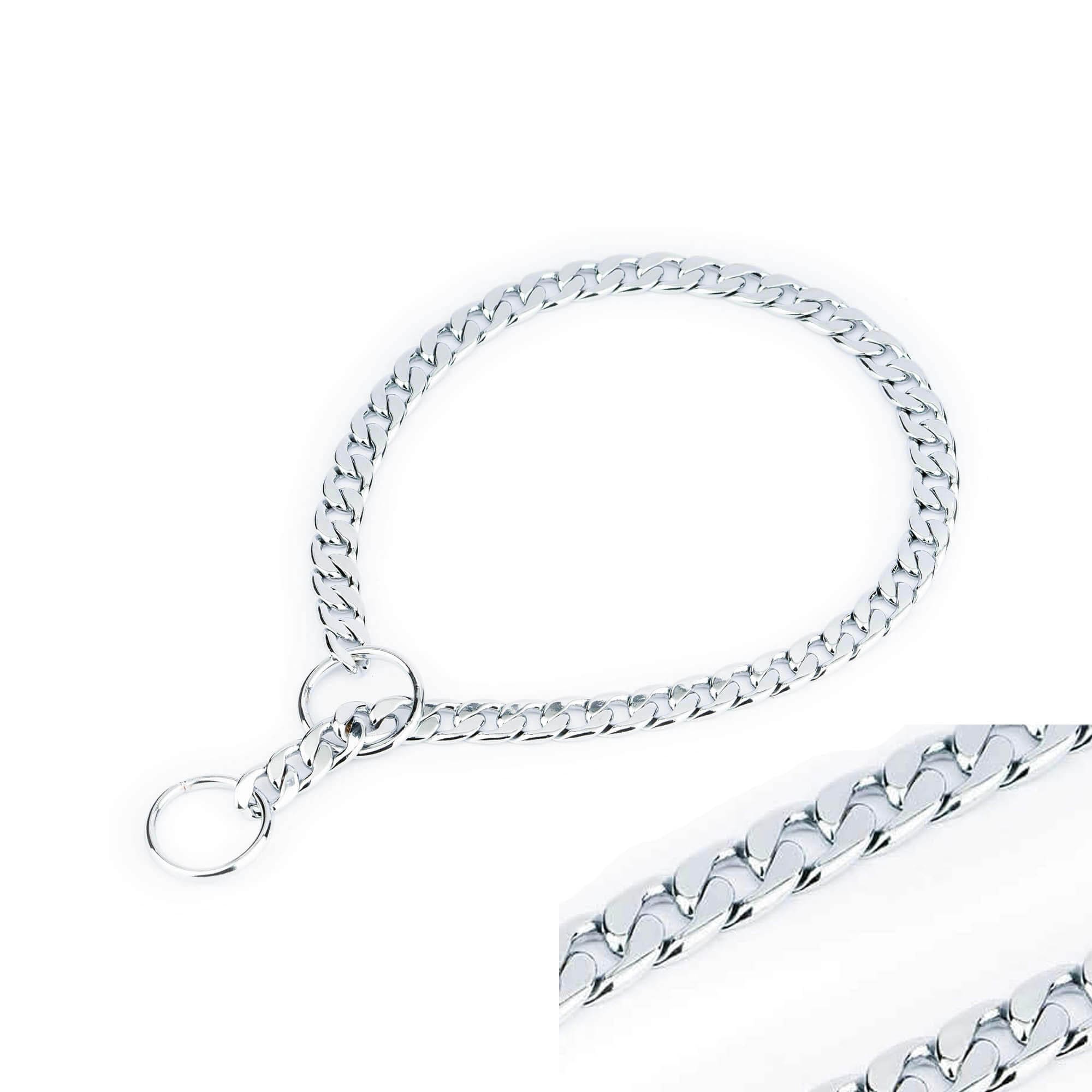 Collare per cani a maglie cubane - Collare a catena per cani - Collare per cani di lusso - Collare esclusivo in stile catena a strozzo - Catena a magl