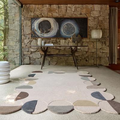 Wollteppich FLAIR RUGS "Mia Scallop", rot (rostrot), B:160cm H:12mm L:230cm, Wolle, Teppiche, in Jakobsmuschel-Form Image