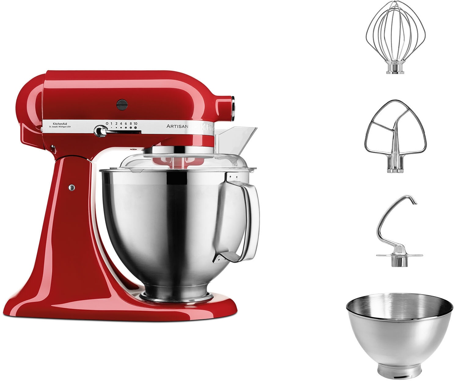 KITCHENAID Küchenmaschine "5KSM185PSE", rot (empire rot), B:24 H:36 T:37, Küchenmaschinen Image