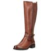 Stiefel TAMARIS "Tamaris Stiefel Leder/Synthetik", Damen, Gr. 37, braun (cognac), Leder, Synthetik, casual, Schuhe