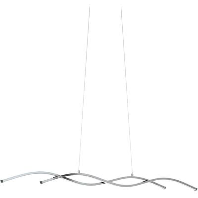 EGLO LED Pendelleuchte "LASANA 2", weiß (weiß, chromfarben), B:120cm T:8cm, Lampen, Pendelleuchte, Pendellampe
