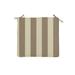 Replacement Chair Cushion - 20x19 - Box Edge, Canopy Stripe Taupe/Sand Sunbrella - Ballard Designs Canopy Stripe Taupe/Sand Sunbrella - Ballard Designs