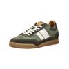Sneaker BULLBOXER "Bullboxer Sneaker Leder", Herren, Gr. 41, bunt (weiß, grün), Leder, casual, Schuhe