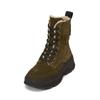 Stiefelette MARC O'POLO "mit Innenzipper", Damen, Gr. 36, schwarz mossy olive, Obermaterial: 100% Leder (Rind), unifarben, Schuhe