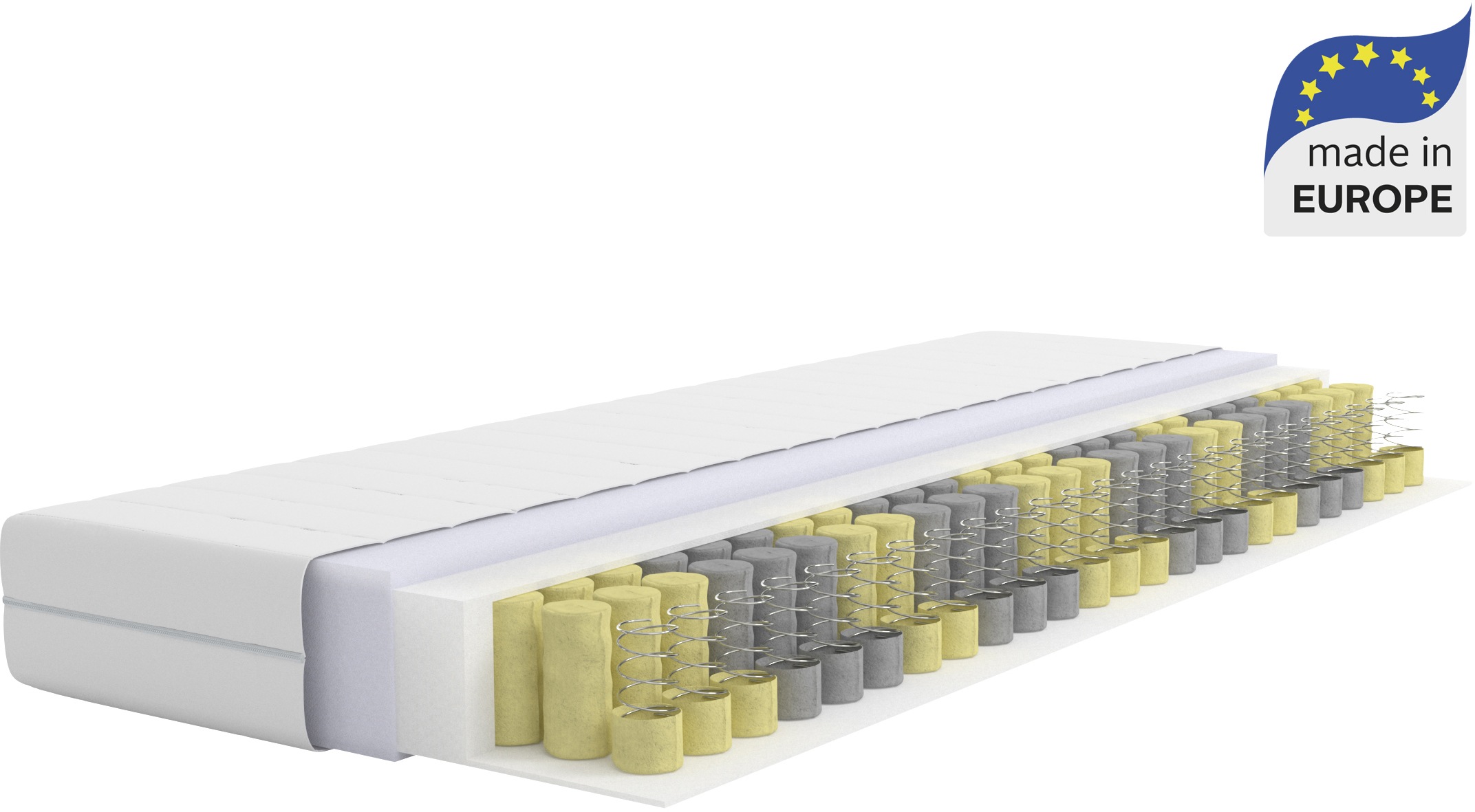 Taschenfederkernmatratze ÄLGDRÖM "NEUHEIT: Tinden 22, 7 Zonen Matratze 90x200 cm, 140x200 cm & mehr", weiß, B:160cm H:22cm L:200cm, Bezug: 100% Polyester. Steppfüllung: 100% Polyester, Matratzen, Taschenfederkernmatratze, Wendematratze H2/H3/H4,...