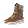Schnürstiefelette REMONTE "Remonte Stiefelette Leder/Synthetik", Damen, Gr. 40, braun, rot, Leder, Synthetik, casual, Schuhe