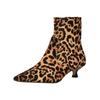 Stiefelette INUOVO "INUOVO Stiefelette Leder/Textil", Damen, Gr. 41, braun (leopard), Leder, Textil, casual, Schuhe