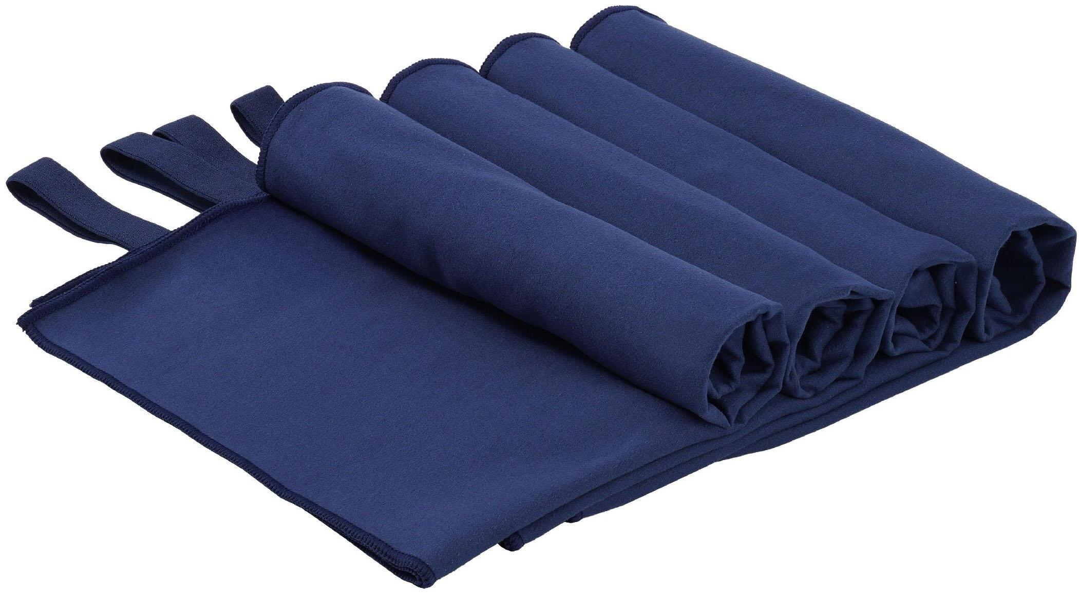 Handtücher OTTO HOME "Leoa, Serie, ideal als Sporthandtuch, Reisehandtuch, Strandtuch", marine, B:180cm L:100cm, Microfaser, Mikrofaser, Handtücher, sehr leicht, kompakt, schnelltrocknend, Mikrofaser mit Kontrastnaht Image