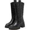 Stiefel BUFFALO "Buffalo BULL BOOT MID - VEGAN NAPPA", Damen, Gr. 42, schwarz, Polyurethan, unifarben, Schuhe