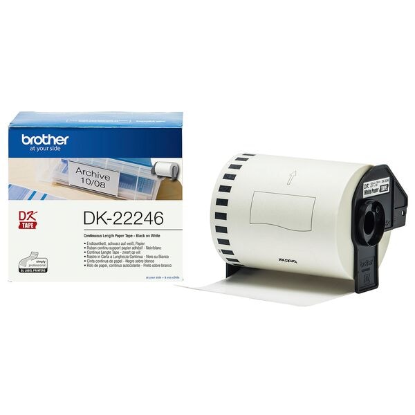 Brother Endlospapierrolle für Etikettendrucker »DK-22246« 103 mm / 30,48 m weiß Image