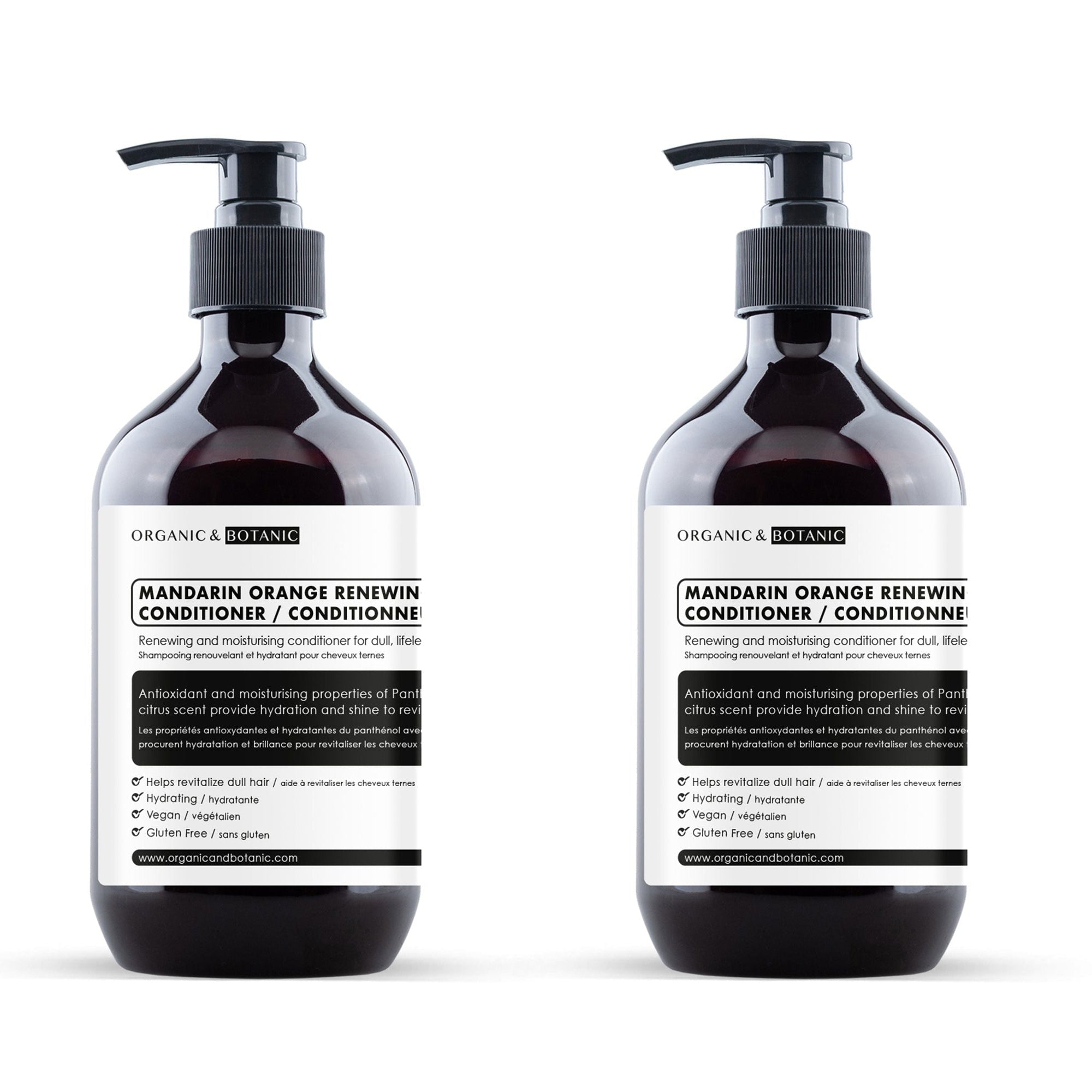 Bio & Botanisch Mandarin Orange Erneuerndes Shampoo 500ml x 2 Duo-Pack Image