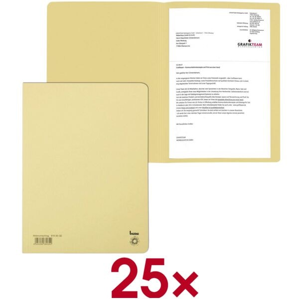 bene Aktendeckel A4 25 Stück gelb, 23.5x32 cm Image