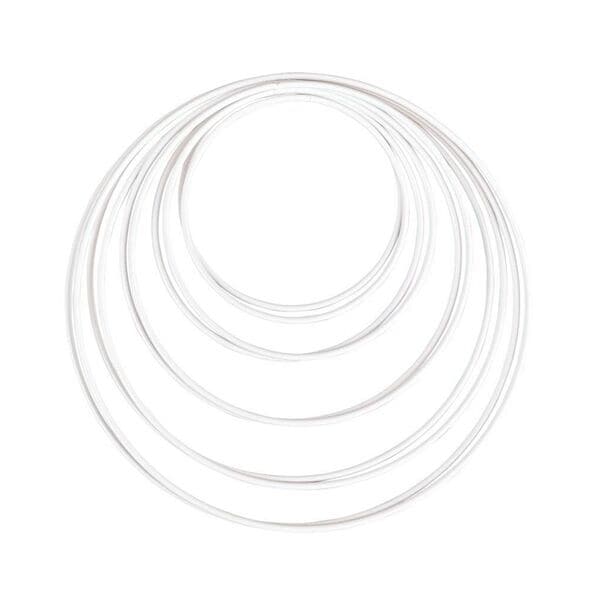 Rayher 10-tlg. Metallringe-Set weiß je 2 Stück 10,0/12,0/15,0/18,0/20,0 cm weiß Image