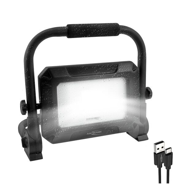 Ansmann Akku-LED-Baustrahler »FL50W-R« 50 W schwarz Image