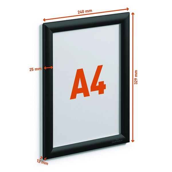 Durable Klapprahmen A4 Aluminium schwarz grau, 24x32.9 cm Image