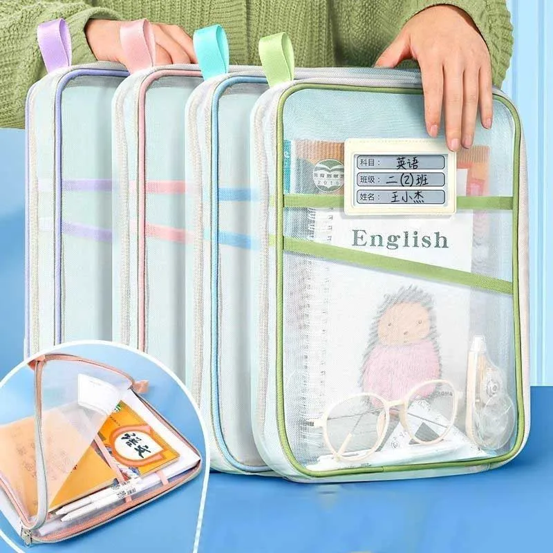 1PC Studente Insegnante Libri Borse portaoggetti Grande capacità Cancelleria Organizzatore Borsa Cartelle Forniture per ufficio scolastico Borsa stazionaria