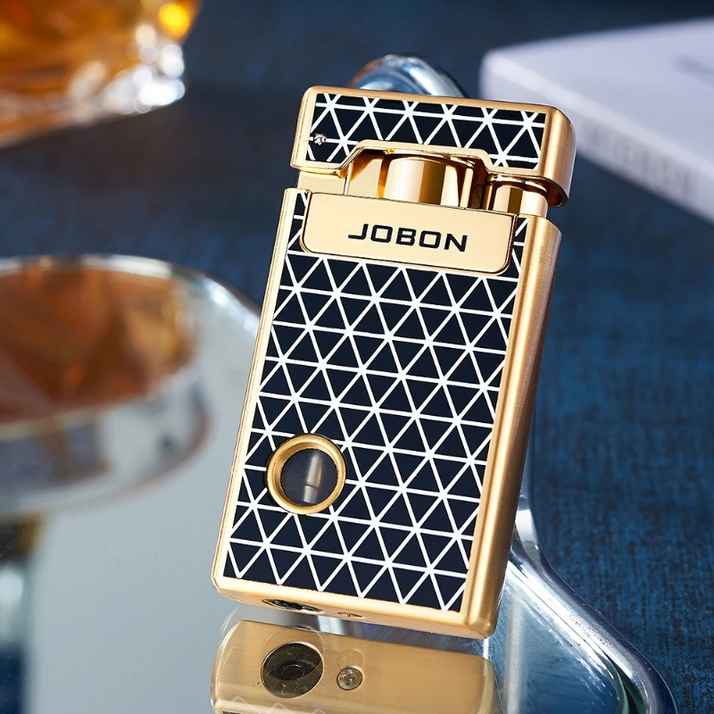 JOBON New Metal Open Flame Direct-rush Dual-fire Switching aufblasbares Feuerzeug mit visueller Dispersion, Werbegeschenkfeuerzeug Image