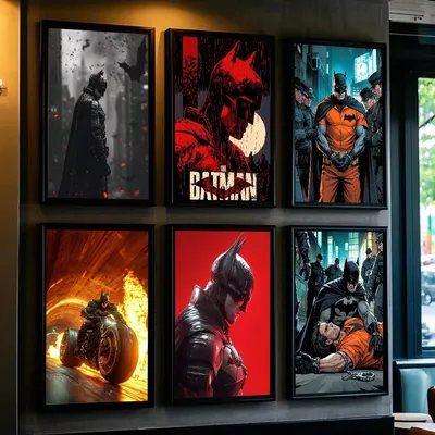 New B-Batman civilian hero prison suit Poster HD canvas painting home living room bedroom bar aesthetic decoration