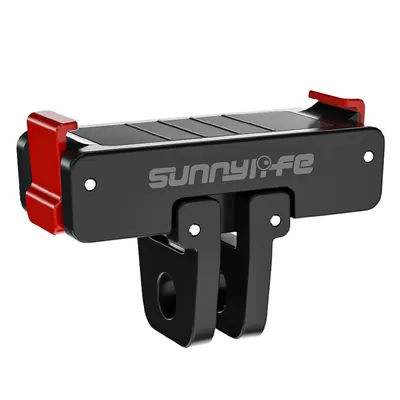 Magnetic Two Claw Adapter with 1/4Inch Screw Hole Quick Release Foldable Extension Mount for DJI Osmo Action 5 Pro/4/3/2 Camera