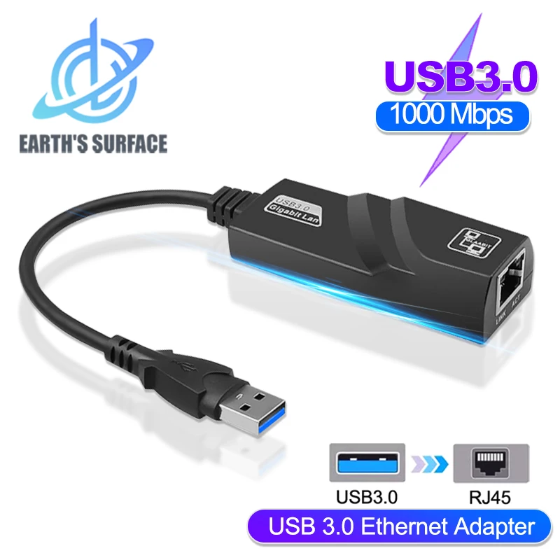 1000 Mbit/s USB 3.0 auf RJ45 Lan Ethernet Netzwerkadapterkabel 100 Mbit/s RTL8153 Netzwerkkonvertierungskabel für MacBook Laptop Win10 11 Image