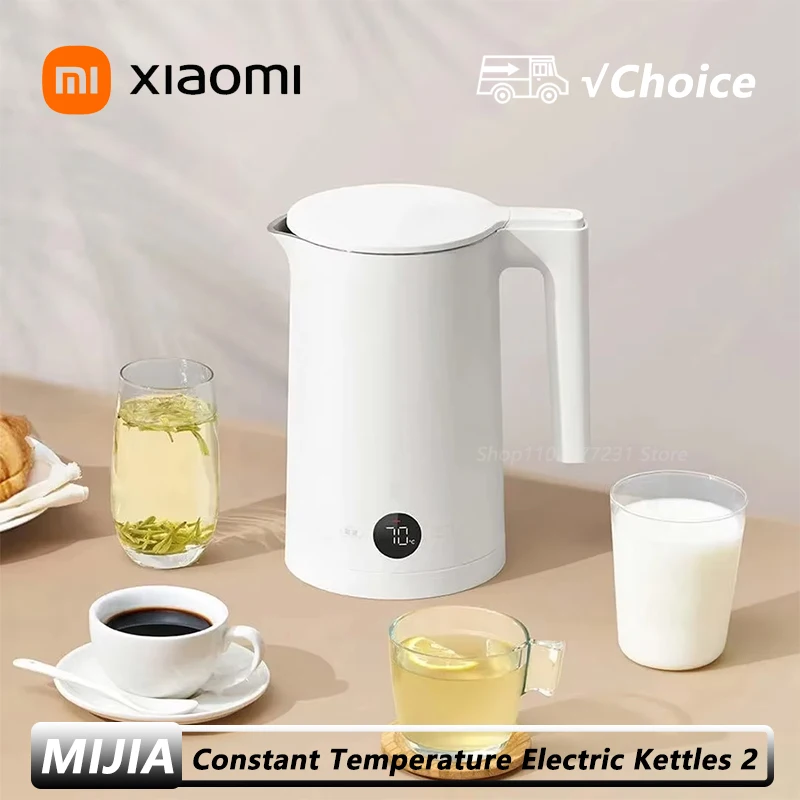 Xiaomi Mijia Wasserkocher mit konstanter Temperatur, 2 LED-Digitalanzeige, 4 Thermosmodi, Wasser-Teekannen für Reise-Heizkessel Image