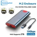 Custodia SSD M2 NVMe Custodia SSD PCIe da 10 Gbps Scatola portatile USB C USB 3.1 Adattatore esterno gratuito con dissipatore di calore per SSD M.2